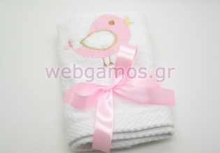 Μπομπονιέρα Πετσέτα πουλάκι (tow5004)