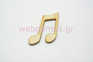 Ξύλινο Διακοσμητικό νότα διπλή (50010)