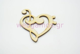 Ξύλινο Διακοσμητικό καρδιά (5007)