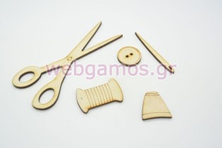 Ξύλινο Διακοσμητικό σετ ραπτικής (500155)