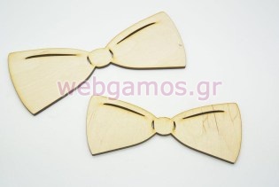 Ξύλινο Διακοσμητικό παπιγιόν (500172)