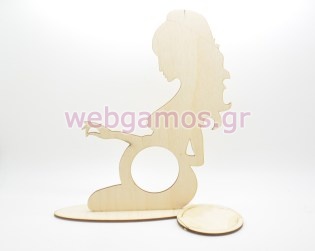 Ξύλινο Αναμνηστικό εγκύου στάντ για φωτογραφία υπερήχου (5123266)