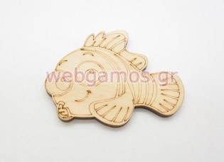 Ξύλινο Διακοσμητικό ψαράκι νέμο (600530)