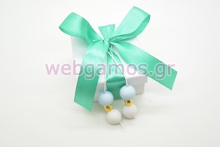 Μπομπονιέρα Γάμου Βάπτισης κουτί με μπεγλέρι (5123848)