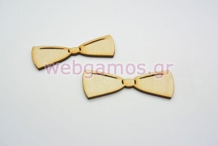 Ξύλινο Διακοσμητικό παπιγιόν μεσαίο (500172b)