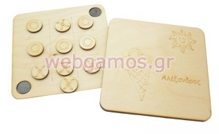 Μπομπονιέρα Ξύλινη τρίλιζα παγωτό (700501)