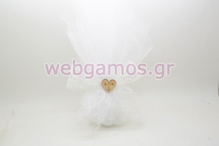 Μπομπονιέρα Γάμου δαντέλα καρδιά (912479)