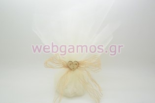 Μπομπονιέρα Γάμου δαντέλα καρδιά (912479)