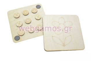 Μπομπονιέρα Ξύλινη τρίλιζα μαργαρίτα (700502)