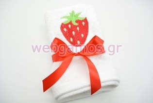 Μπομπονιέρα Πετσέτα φράουλα (tow1424)