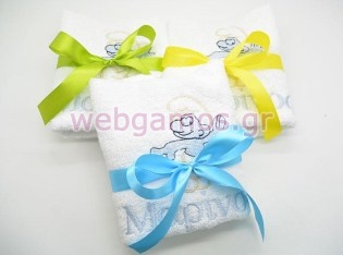 Μπομπονιέρα Πετσέτα στρουμφάκι (tow2365)