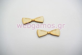 Ξύλινο Διακοσμητικό παπιγιόν μικρό (5001721)