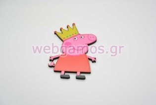 Ξύλινο Διακοσμητικό πέππα πριγκίπισσα (xd1911)