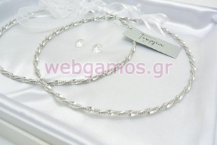 Στέφανα Γάμου επάργυρα (7221)