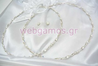 Στέφανα Γάμου ασημένια (0100)