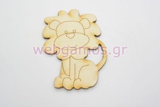 Ξύλινο Διακοσμητικό λιοντάρι (500195)