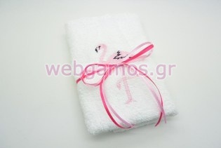Μπομπονιέρα Πετσέτα φλαμίνγκο (tow6246)