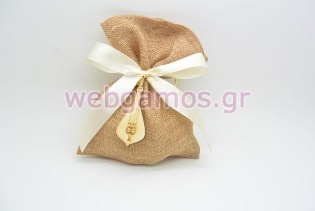 Μπομπονιέρα Βάπτισης πουγκί κρητική λύρα (980024)