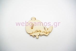 Ξύλινη Διακοσμητική φάλαινα (011600130)