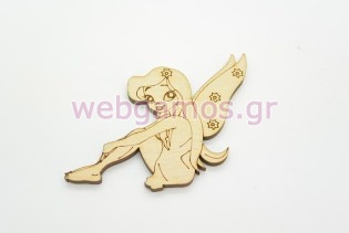 Ξύλινη Διακοσμητική νεράιδα (011600156)