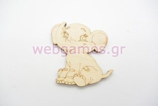 Ξύλινο Διακοσμητικό ελεφαντάκι (011600179)