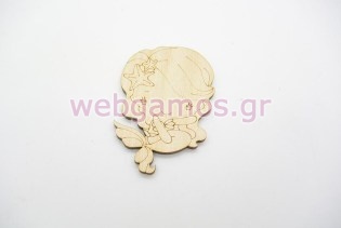 Ξύλινο Διακοσμητικό γοργόνα (011600183)