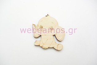 Ξύλινο Διακοσμητικό ελεφαντάκι (011600176)