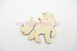 Ξύλινος Διακοσμητικός μονόκερος (011600186)