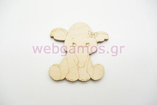 Ξύλινο Διακοσμητικό ελεφαντάκι (011600177)