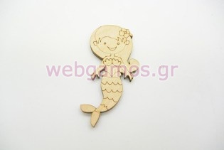 Ξύλινο Διακοσμητικό γοργόνα (011600188)