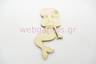 Ξύλινο Διακοσμητικό γοργόνα (011600184)