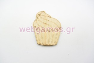 Ξύλινο Διακοσμητικό cupcake (5123891)