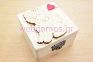 Μπομπονιέρα Ξύλινο κουτί γατούλα (152027)