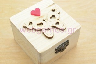 Μπομπονιέρα Ξύλινο κουτί πεταλούδα (152053)