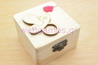 Μπομπονιέρα Ξύλινο κουτί πιπίλα (152078)