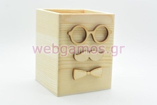 Μπομπονιέρα Ξύλινη Μολυβοθήκη μικρός κύριος (152084)