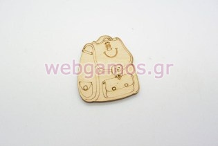 Ξύλινη Διακοσμητική σχολική τσάντα (011600232)