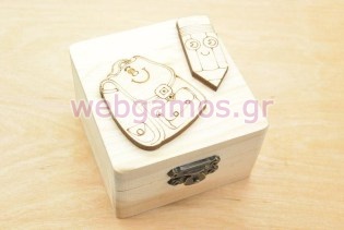 Μπομπονιέρα Ξύλινο κουτί τσάντα μολύβι (152077)