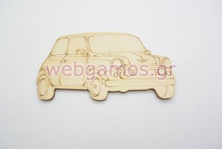 Ξύλινο Διακοσμητικό Μίνι κούπερ (500416)