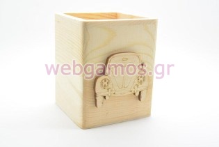 Μπομπονιέρα Ξύλινη Μολυβοθήκη σκαραβαίος (152087)