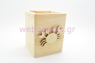 Μπομπονιέρα Ξύλινη Μολυβοθήκη καβουράκι (152094)