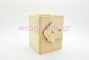 Μπομπονιέρα Ξύλινη Μολυβοθήκη αεροπλάνο (152106)