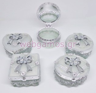 Μπομπονιέρα Γυάλινη μπιζουτιέρα (202-9041b)