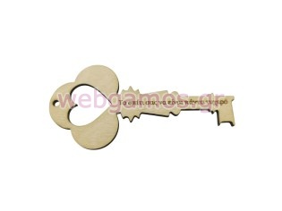 Ξύλινo Διακοσμητικό κλειδί με ευχή το σπίτι σας να είναι πάντα τυχερό (5160093)