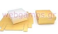 ΧΑΡΤΙΝΟ ΚΟΥΤΙ ΜΕ ΚΑΠΑΚΙ ΧΡΥΣΟ/ΑΣΗΜΙ 13cm x 13cm x 6cm 0402259