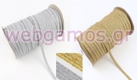 ΚΟΡΔΕΛΑ ΕΛΑΣΤΙΚΗ ΧΡΥΣΟ/ΑΣΗΜΙ 3mm x 180m 0501145