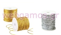 ΚΟΡΔΟΝΙ ΕΛΑΣΤΙΚΟ ΧΡΥΣΟ/ΑΣΗΜΙ 1mm x 100m 0501146