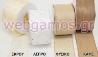 ΚΟΡΔΕΛΑ ΜΕΤΑΞΩΤΗ ΥΦΗ 5cm x 25Y ΜΕ ΑΣΗΜΙ ΣΤΡΑΣ ΚΑΙ ΟΥΓΙΑ 0501362