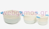 ΚΑΛΑΘΙ ΛΕΥΚΟ BOHO ΒΑΜΒΑΚΕΡΟ ΣΙΕΛ ΧΕΡΟΥΛΙ ΣΕΤ/3 HK-M9077E 0502324