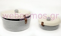 ΚΟΥΤΙ ΣΤΡΟΓΓΥΛΟ BOHO ΒΑΜΒΑΚΕΡΟ ΜΕ ΚΑΠΑΚΙ ΣΕΤ/2 0502360